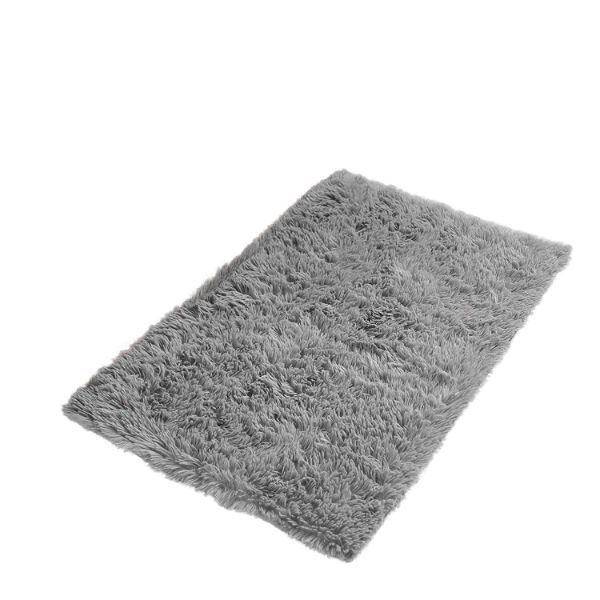 Large grey Fluffy carpet rug for home and office