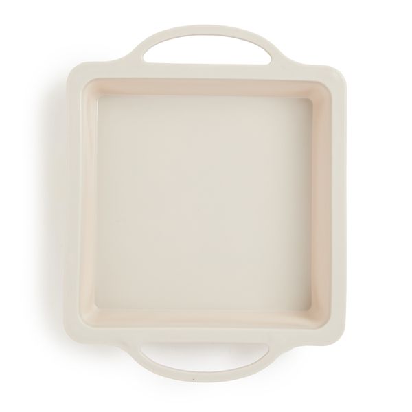 George &amp; Mason - Square Silicone Cake Mould - Ecru