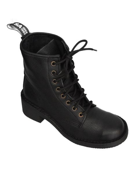 SKA Michaela Lace-Up Women’s Premium Leather Boot- Black