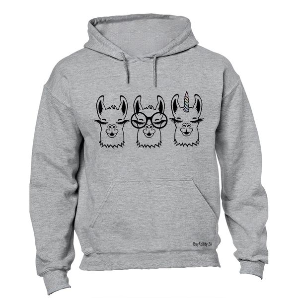 Llama - Ladies - Hoodie - Grey