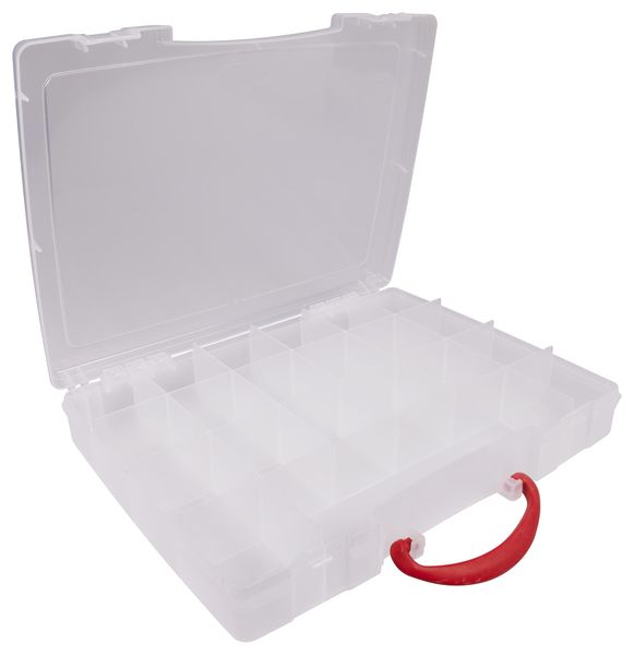 Multicomp Pro (19321.113) Storage Box, 21 Compartment, Transparent