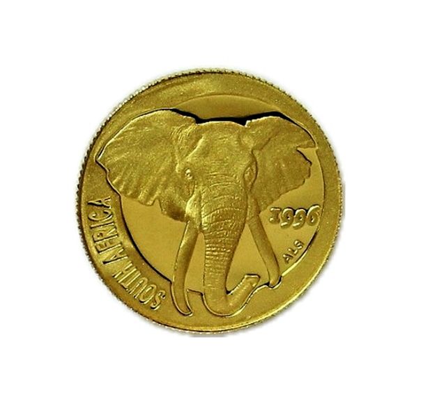 1996 Elephant 1/10th Ounce Gold Coin