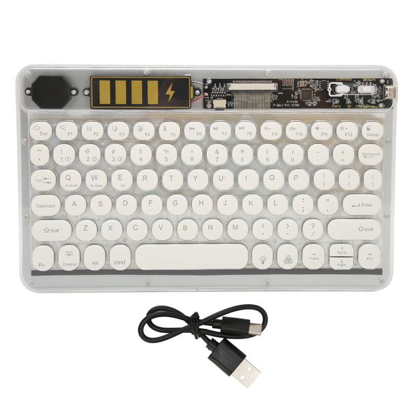 10" RGB Keyboard Rechargeable, Cool Backlight