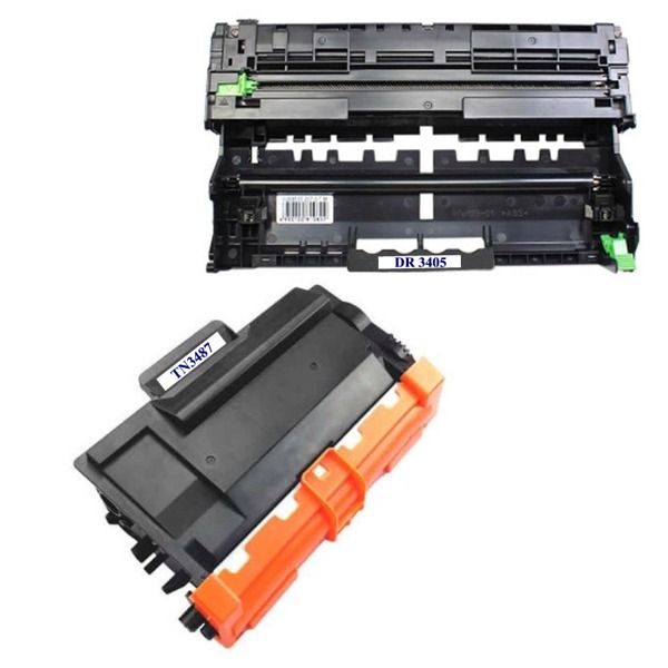 Compatible Brother DR 3405 Drum Unit &amp; TN 3487 Toner Cartridge Set