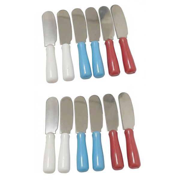 12-piece Butter Knife Set - Multi-Color Handles