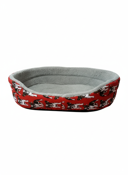 Cozy Dog or Cat Bed with Soft Plush Cushion Dog Design Pet Sleeping Bed - M
