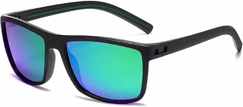 Men Black-Blue Polarised Sport, Full Rim