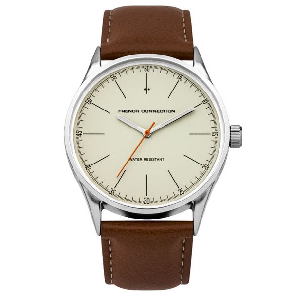 FCUK - Men Leather 42mm watch
