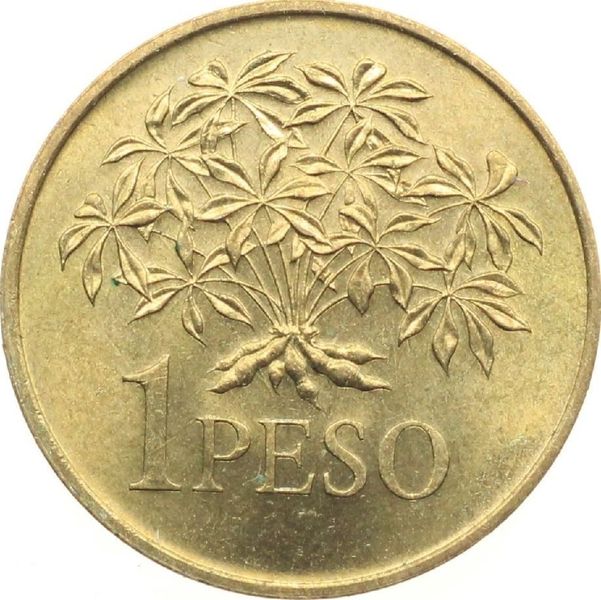 1977 Guinea-Bissau 1 Peso Coin