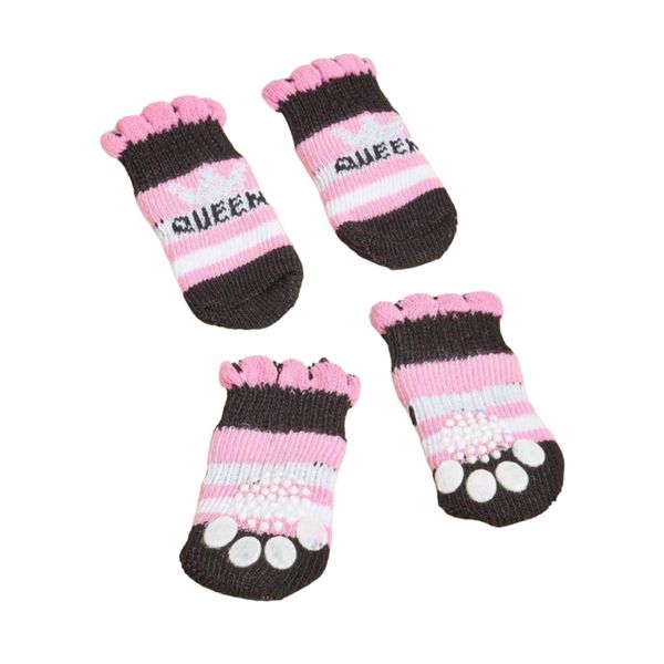 Stylish Non-Slip Pet Socks for Cats and Dogs - 2 Pairs