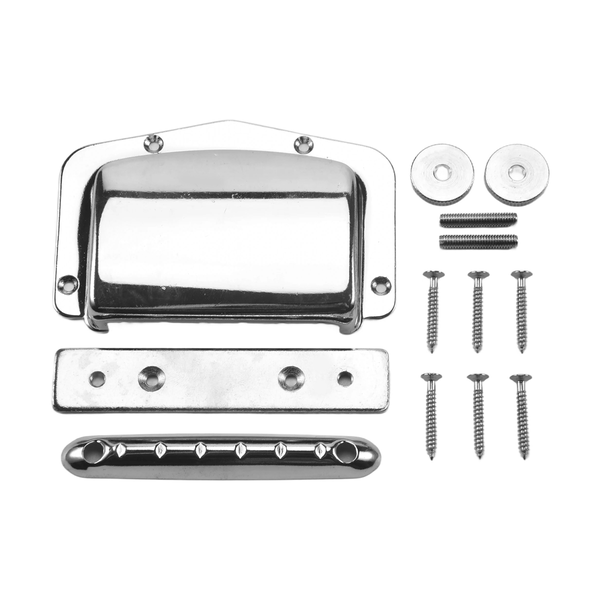 1 Set Fixed Adjustable Bridge Tailpiece For Harmony Guitar