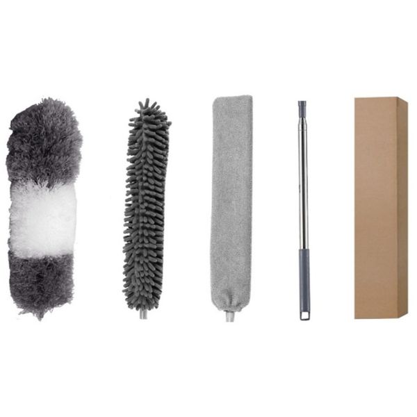 Microfiber Duster, 4 Piece with Extension Pole 30 to 100 Inches