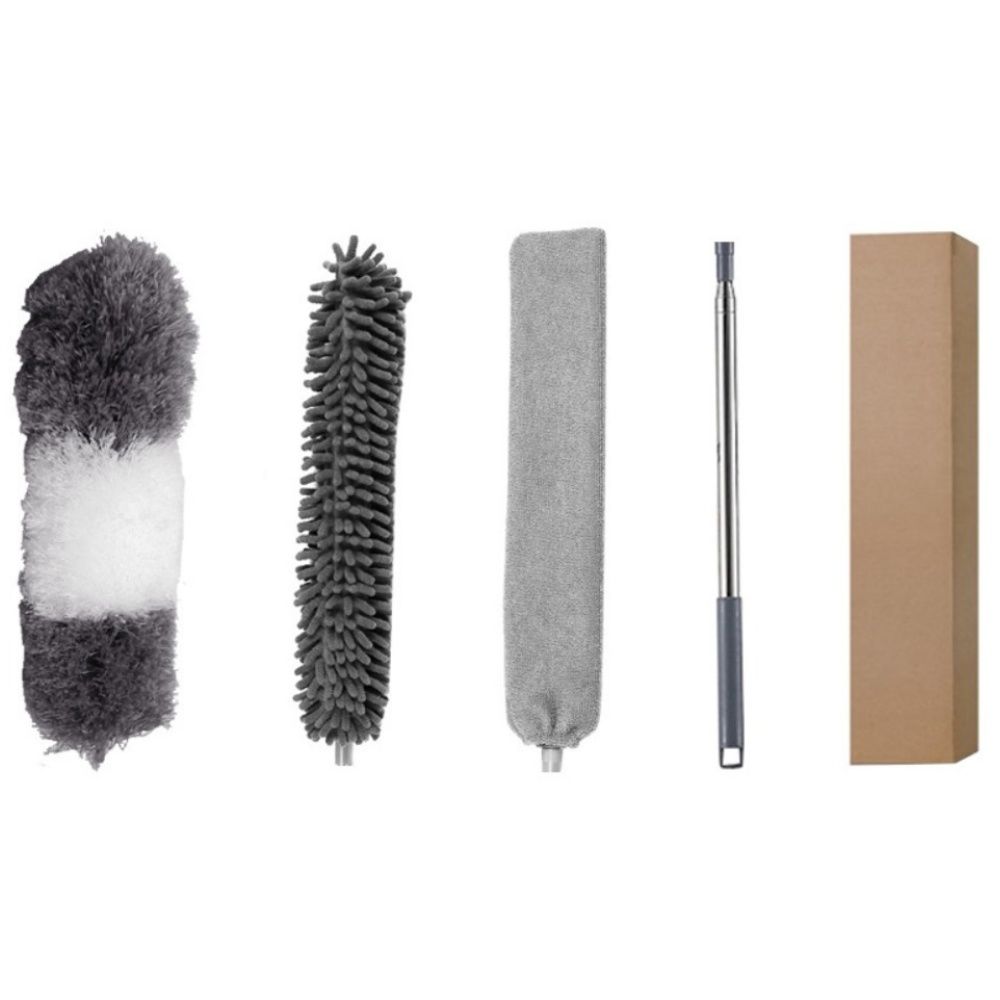 Microfiber Duster, 4 Piece with Extension Pole 30 to 100 Inches