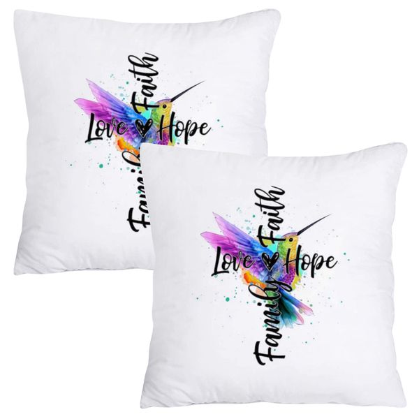 Scatter Cushion Cover Set - Faith. Love. Hope. Family