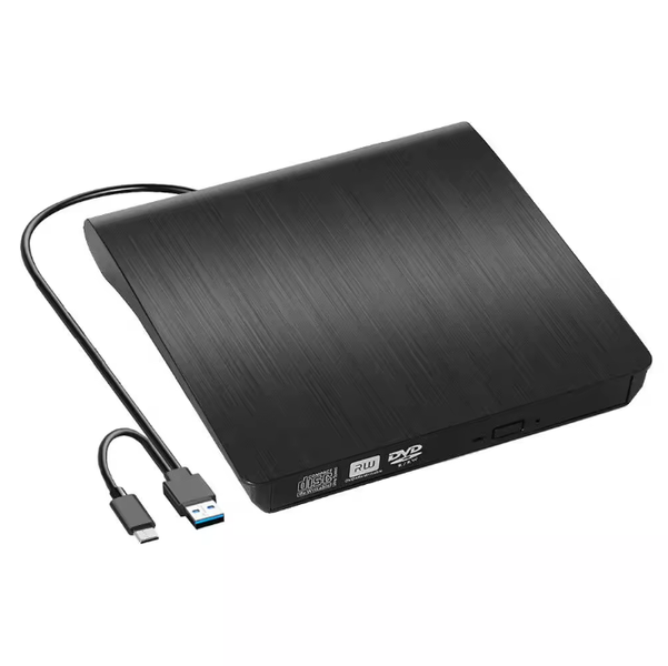 2-in-1 External CD DVD Drive USB &amp; Type C Ports MLx1