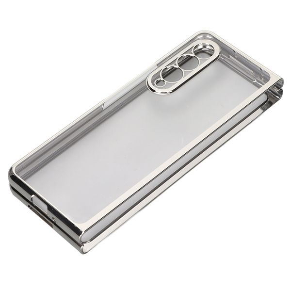 Drop Protective Electroplated Phone Case for Z Fold 3 Silver