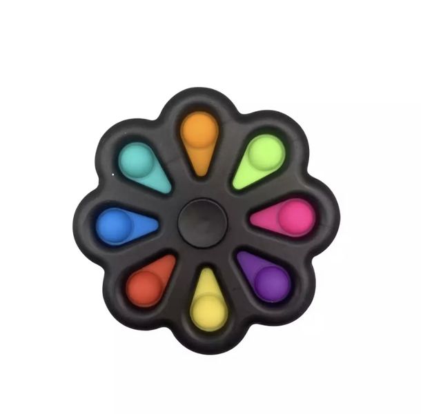 Playful Fidget Spinner Sensory Pop It Toy - 8 Pop Its