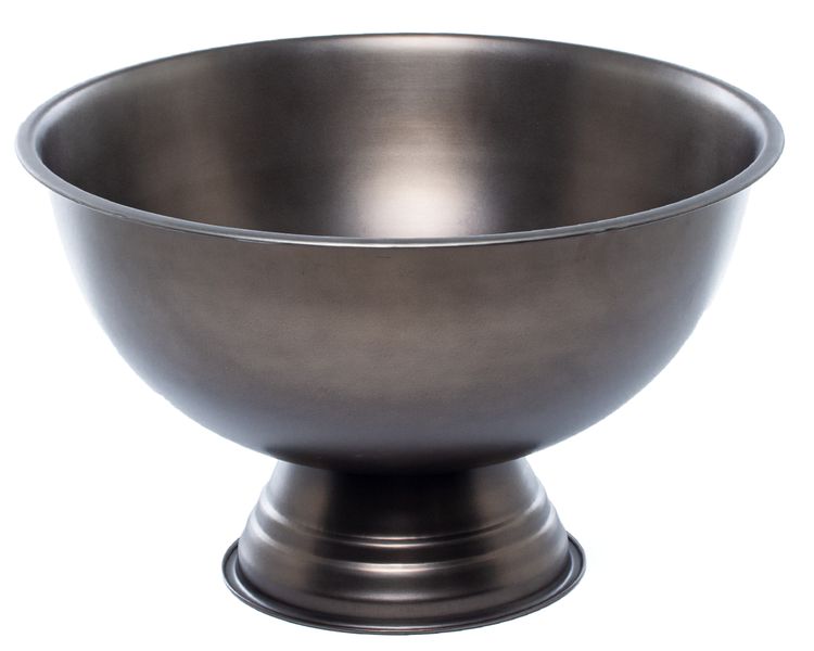 George &amp; Mason - Stainless Steel Matt Black Champagne Bowl On Foot