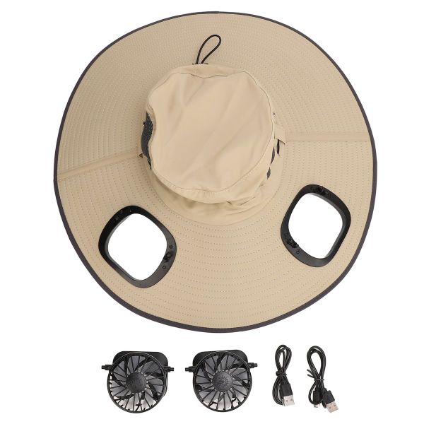 Dual Solar Fan Fisherman Hat