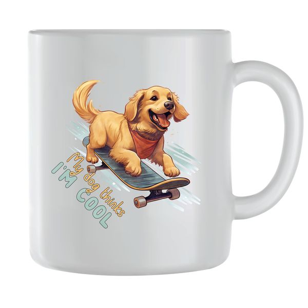 GR Cool Coffee Mugs for Men Women Trendy Golden Retriever Graphic Cups 109
