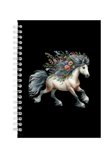Floral Boho Horse Gift Idea Writing Book Notepad Notebook A4 503 17