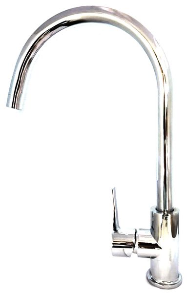 Long Arm Kitchen Faucet, Chrome Finish image