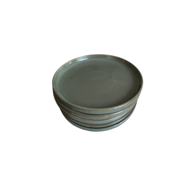 Olive Green Dessert Plates - 6 Pieces