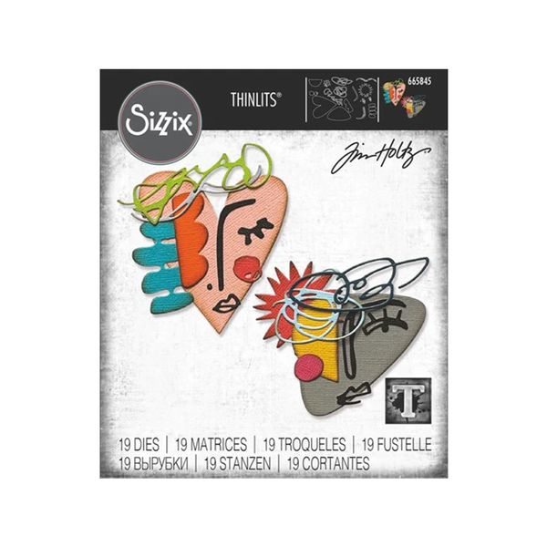 Sizzix Thinlits Die Set Abstract Faces by Tim Holtz