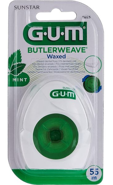 Sunstar GUM ButlerWeave Dental Waxed Floss 55m