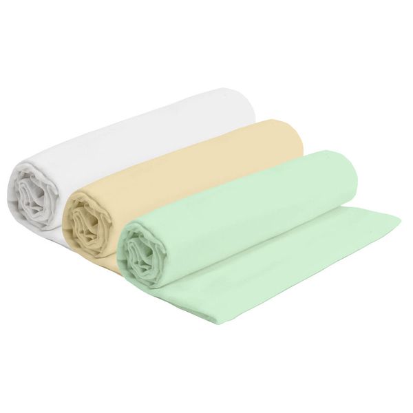 PepperSt Baby Collection – Baby Receiving Blanket – White, Yellow &amp; Green