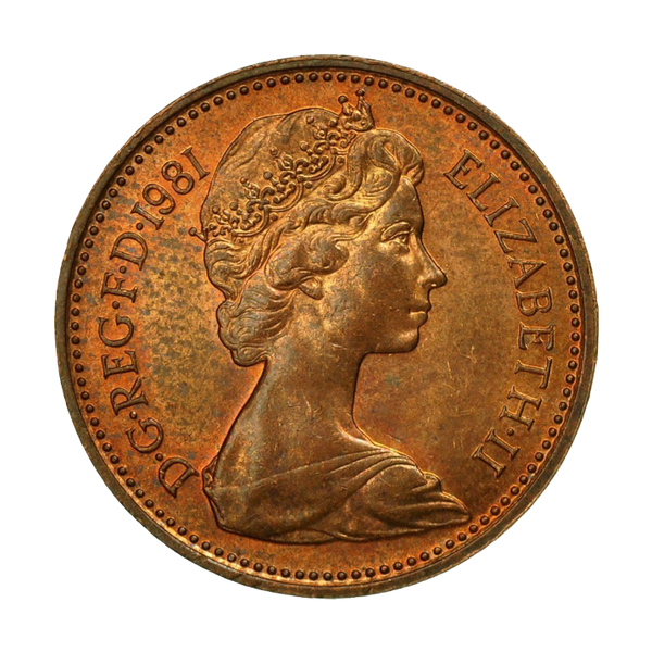 1981 United Kingdom 1 New Penny Queen Elizabeth II