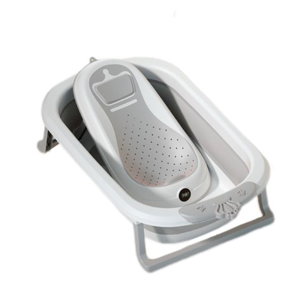 2-in-1 Foldable Baby Bathtub with Thermosensitive Bath Support - Crown