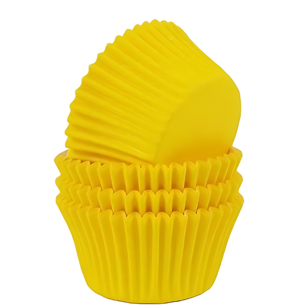 Cupcake Holders 12cm,100 Pieces - Yellow