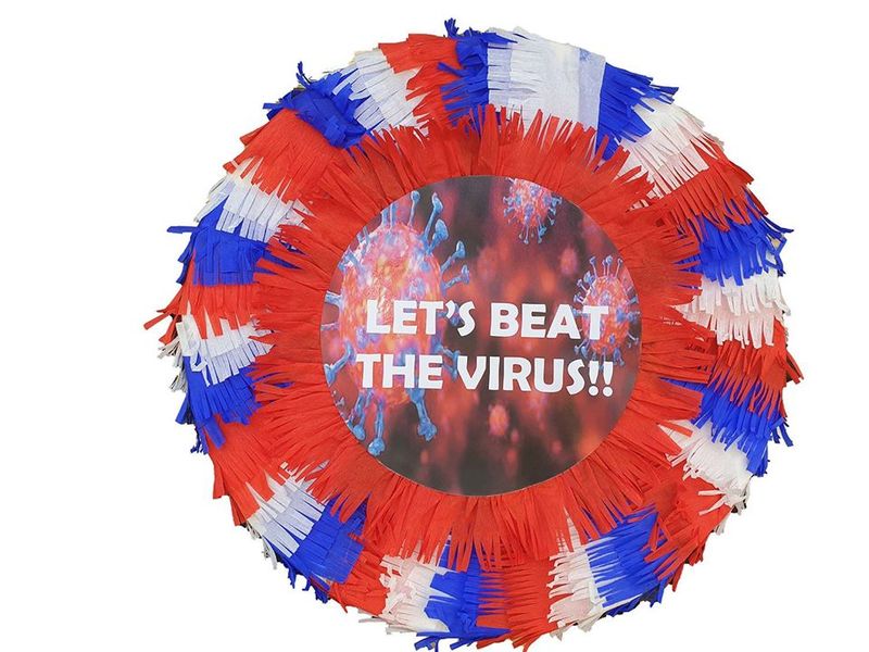 Beat The Virus Round Pinata