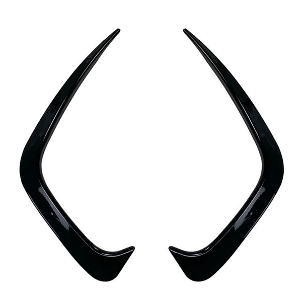 Car Rear Bumper Side Canard Cover Trim Splitter Bright Black