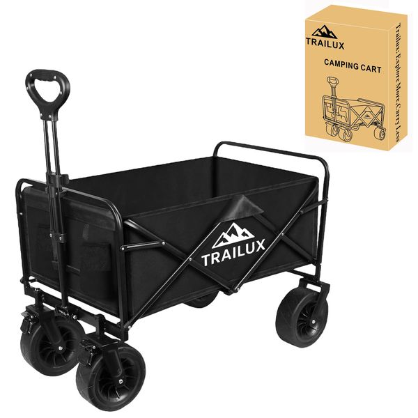 Trailux Double Brake Jumbo Foldable Wagon Cart