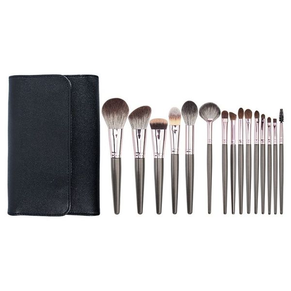 15Pcs Makeup Brush Set Animal Hair Foundation Brush Beauty Tool Set