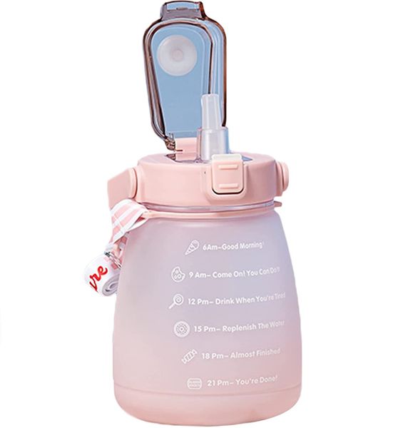 Portable Motivational Leak-Proof Water Bottle - 1400ml