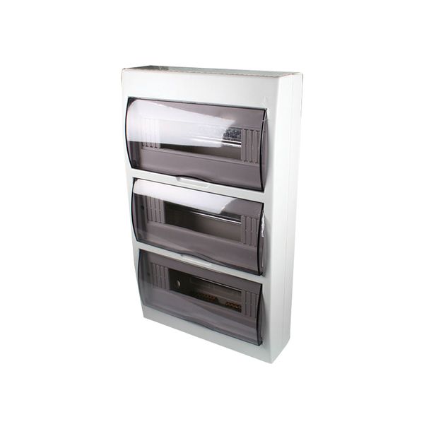 ACDC - White DIN DB 36-Way 3x12 Surface With Door And Tray