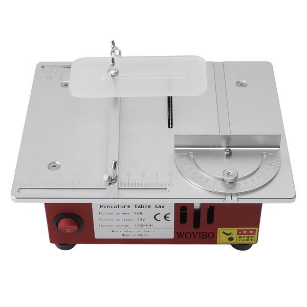 WOVIBO Mini Table Saw Multifunctional Electric Saw Wood DIY Bench Lathe