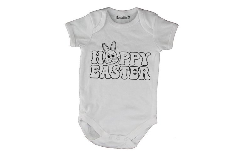 Happy Easter - Bunny Face - Short Sleeve - Baby Grow