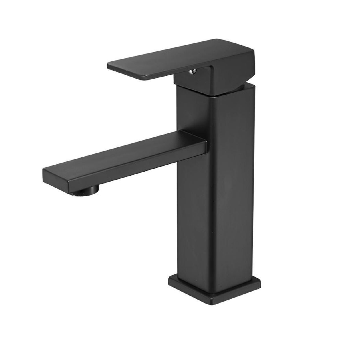 Square Black Basin Mixer Waterfall Faucet Bathroom Tap
