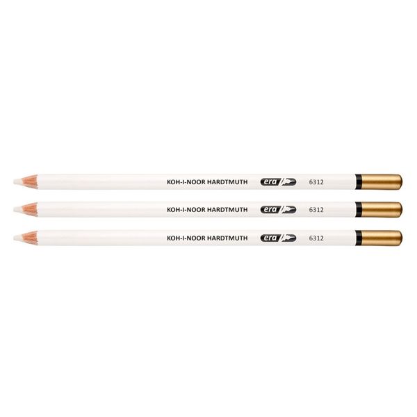 Koh-I-Noor Soft Eraser Pencil - Set of 3 Pencils with an Eraser Core