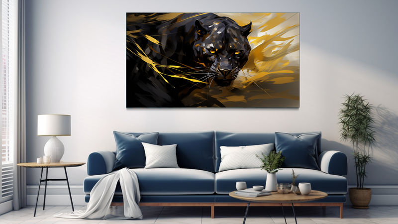 Canvas Wall Art - Abstract Panther Prowl - BK0262
