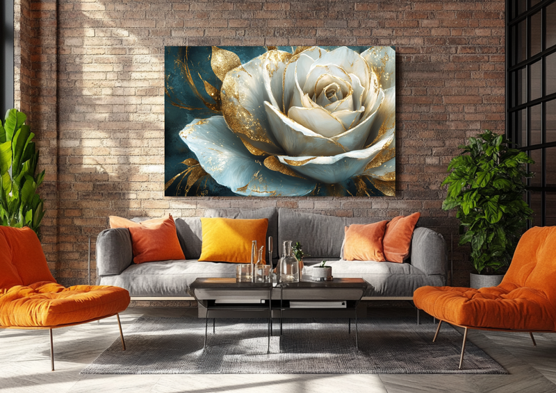Canvas Wall Art - Glided Bloom abstract - HC0094
