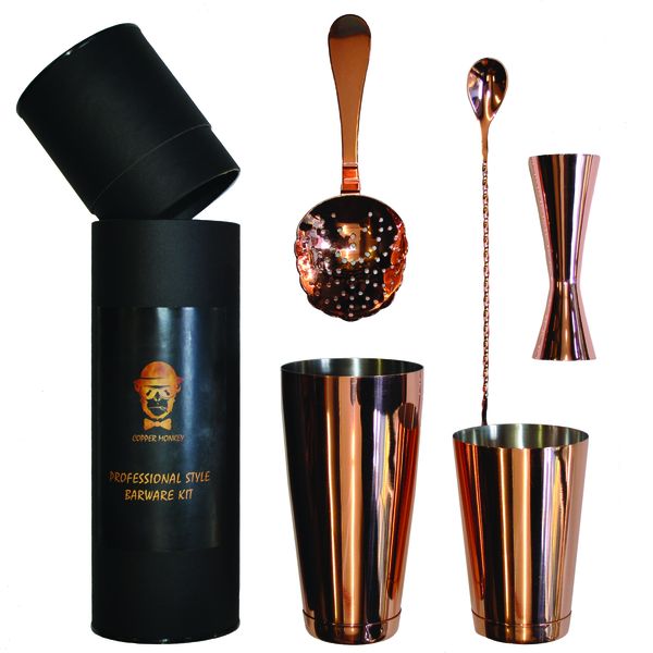Bar Equipment - Professional Style Kit - Copper 5 Pieces