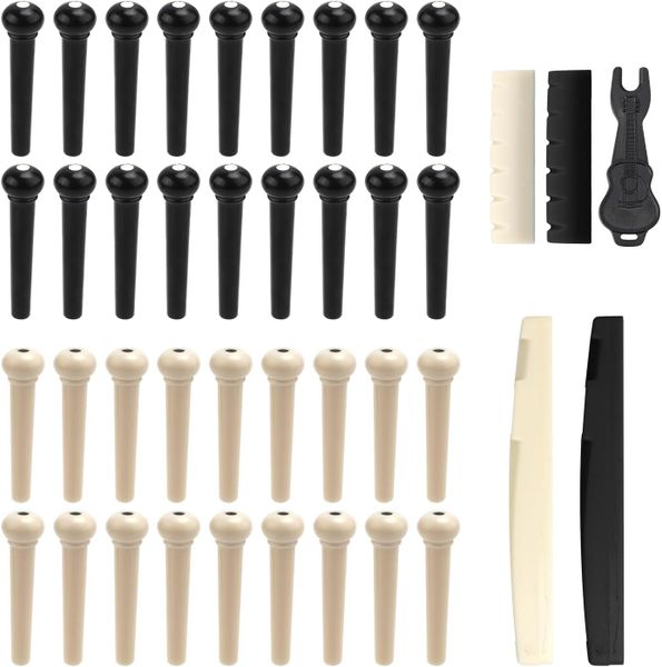 36pcs Guitar Bridge Pins, Guitar Pegs Parts Replacement Tool