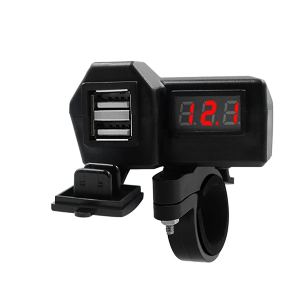 Dual USB Charger Motorcycle Handlebar Phone Charger