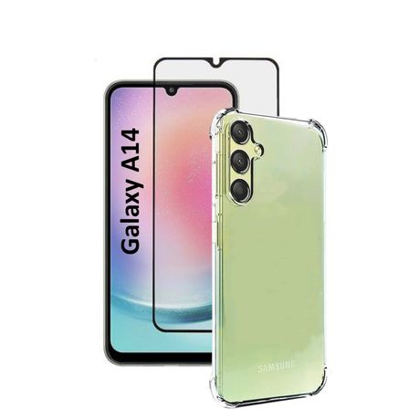 TPU clear Phone Case & Screen Protector Combo For Samsung Galaxy A14 Image