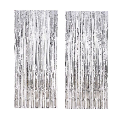 Black Foil Fringe Curtains Party Streamers Door Streamer Black